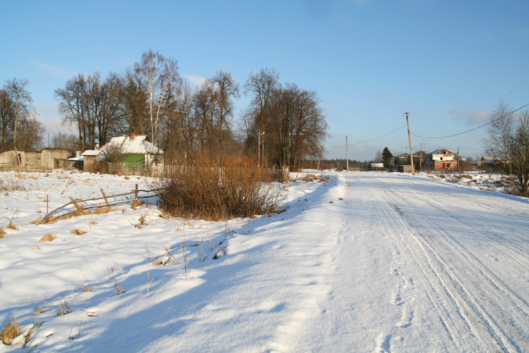 Зима, дорога в деревню Кононово